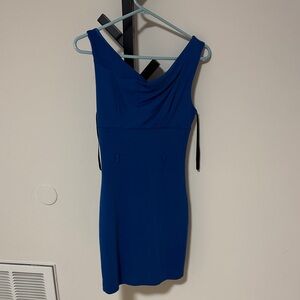 Elegant Blue Sleeveless Dress
